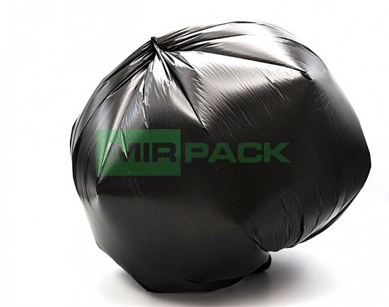 Мешки для мусора 60л, 8 мкм, в рулоне 30 штук, черные, 60х80 см, в офисную корзину, ХИТ - Вид 4