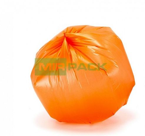 Мешки для мусора 35 литров, 20 мкм, в рулоне 20 штук, ПСД, оранжевые, 50х64 см - Вид 3