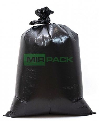 Мешки для мусора 120 л, 50 мкм, ПВД, черные, в рулоне 10 штук, 70x110 см, 2 слоя, строительные, плотные - Вид 3