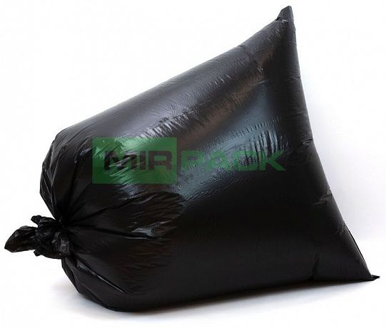 Мешки мусорные 180 литров, 35 мкм, 25 шт, ПВД черные - Вид 2