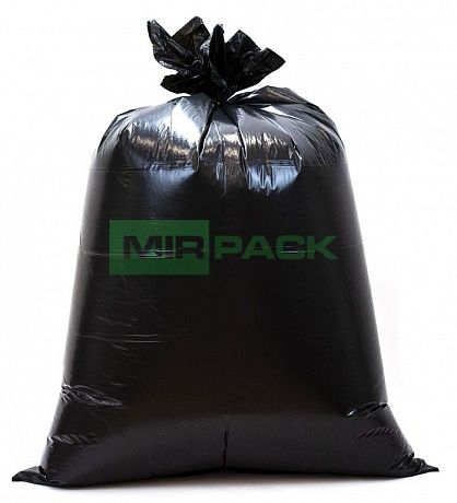 Мешки для мусора 240 л, 60 мкм, 10 шт, ПВД, 93х130 см, черные, EXTRA LUX - Вид 3