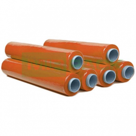 Стрейч пленка ручная 500 мм 20 мкм 2,2 кг оранжевая - Вид 1