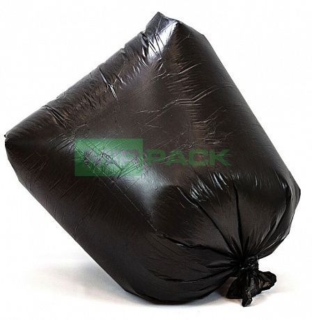 Мешки для мусора 240 литров, 35 мкм, черные, ПВД, в пачках 200 шт - Вид 6